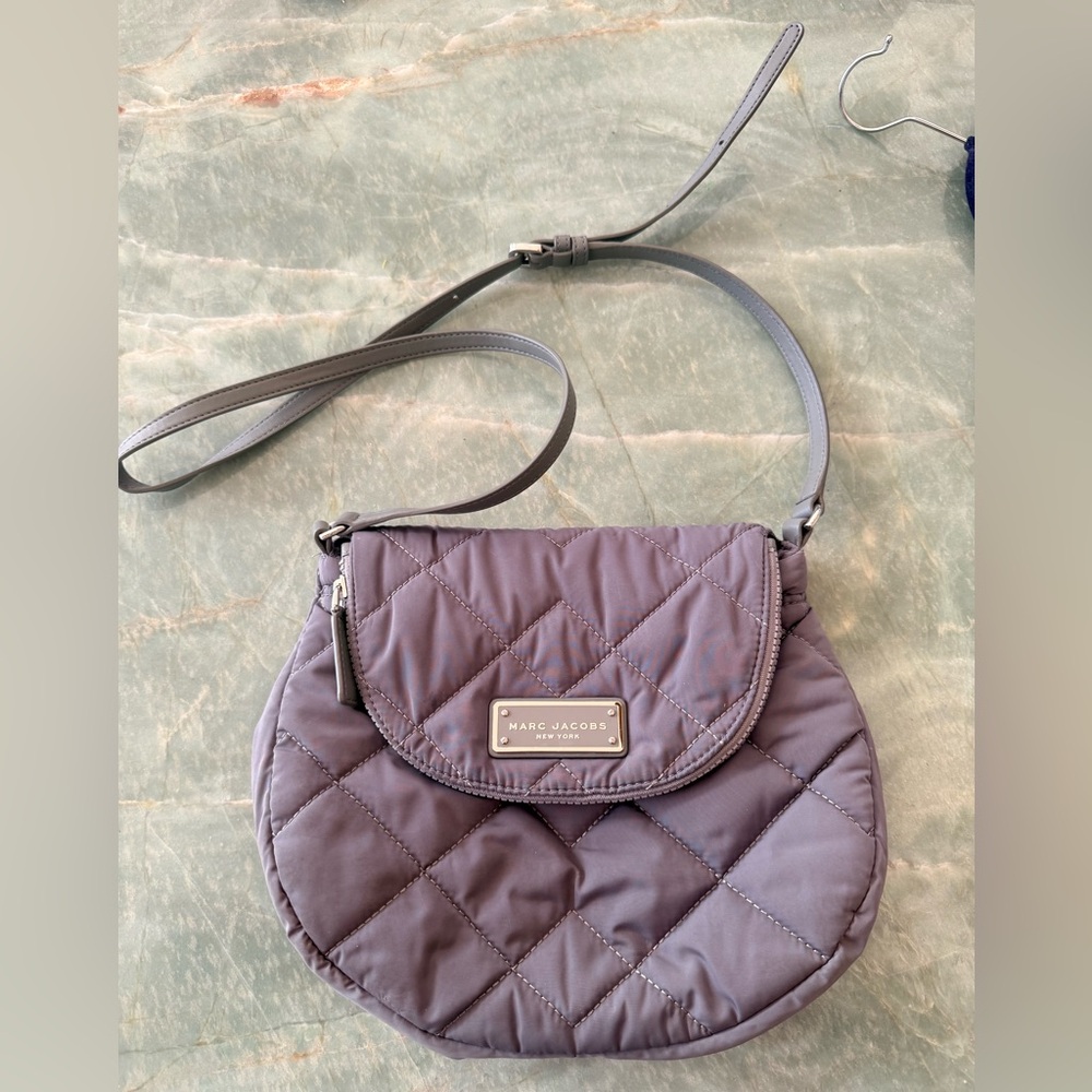 Marc Jacobs Gray Quilted Crossbody Bag